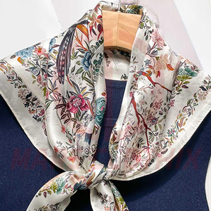 Best Sales Custom Logo Printed Square Silk Satin <b>Head</b> Scarf Bandana Hip Hop <b>Style</b> Bandana <b>Head</b> Scarfs For Girls - Product Image 6