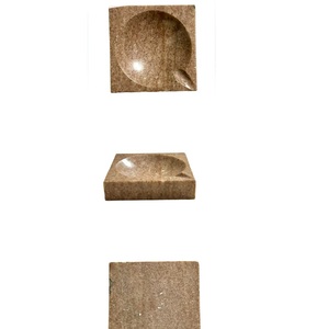 Cendrier carré artisanal en marbre, porte-cigarettes en pierre naturelle, plateau à fumer de luxe, accessoire décoratif pour table, maison et bureau - Product Image 1