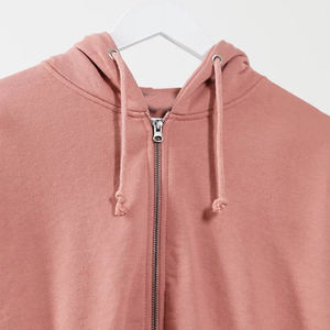 Sudadera CON CAPUCHA DE LICRA de algodón con forro polar de 600gsm con logotipo personalizado de moda con estilo sudadera de invierno con cuello con cremallera - Product Image 4