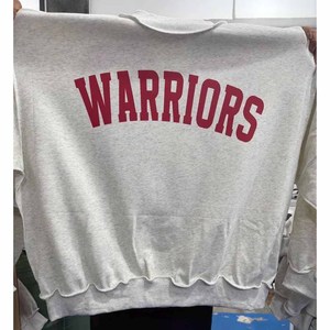 Sudadera de Felpa de Algodón Personalizada de los Warriors con Estampado de Leopardo y Letras de Chenilla para Universidades y Hermandades - Product Image 1