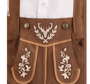 Stylish Genuine Goat Leather <b>Shorts</b> for <b>Men</b> Traditional Bavarian Trachten Casual Solid Pattern - Product Image 4