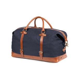 Bolsa de Viaje Impermeable de Lona y Cuero con Cierre de Cremallera, Proveedor de Pedidos al por Mayor, Bolsa de Fin de Semana, LCTB-0066 - Product Image 1