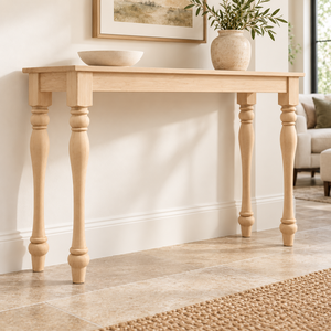 Pied de table en bois massif, pied de meuble en bois massif, style traditionnel, base de table ronde, installation facile, utilisation dans le salon - Product Image 4