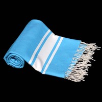 Turkish Cotton Woven Striped Modern Fouta Beach Towel-Quick-Dry Eco-Friendly Luxury Hammam Towel for Child All-Season Use