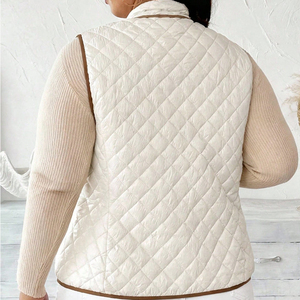 puffer vests stylish casual fashion winter wear clothes woman coat quilted puffer sleeveless women customized design puffer vest - Product Image 3