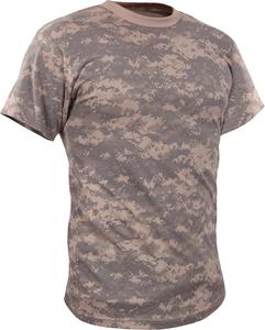 เสื้อยืดคอกลมแขนสั้นลายพรางสำหรับผู้ชาย ทรงปกติ สไตล์ลำลอง ผ้าโพลีเอสเตอร์ 100% ระบายอากาศได้ดี - Product Image 5