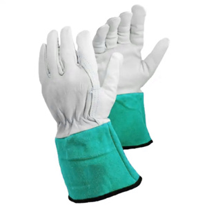 Top-Grade Cowhide Split Leather TIG Welding <b>Gloves</b> <b>Long</b> Lasting Flame Retardant Reflective Safety Gear for Welding Firefighting - Product Image 5