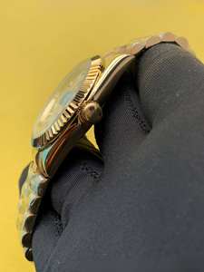 BOJ Plain R.O.L.E.X.24 Antique Style 41mm Golden Roman Dial Stainless Steel Mechanical Made Automatic <b>Watch</b> Low Price Hot Sale - Product Image 3