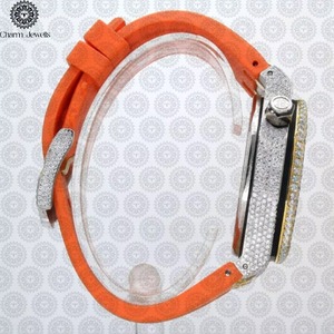 Montre de luxe pour homme en acier inoxydable de qualité supérieure, sertie de diamants Moissanite, idéale pour les affaires et les soirées, disponible à la vente. - Product Image 2