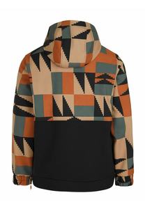 Blouson bomber pour homme à imprimé géométrique avec capuche amovible, coupe-vent, style streetwear, vêtement d'automne, coupe classique, fermeture éclair - Product Image 6