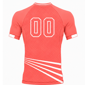 Ensemble short et maillot de football rose corail, uniforme d'équipe sportive, tenue d'entraînement, vêtements de sport à manches courtes, vêtements de performance - Product Image 4