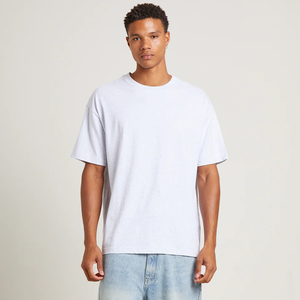 Camiseta de Verano para Hombre, Diseño Moderno, Algodón Grueso de Alta Calidad, Hombros Caídos, Estilo Hip Hop, Lisa, Talla Grande - Product Image 5