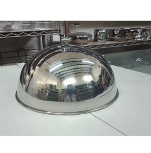 Plato de acero inoxidable de buena calidad con tapa tipo cúpula para servir bocadillos, ideal para decoración de mesa en fiestas navideñas, a bajo precio. - Product Image 4