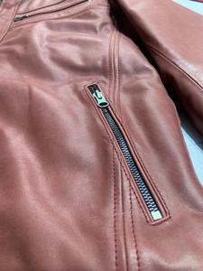 <b>Men's</b> Streetwear <b>Leather</b> <b>Jacket</b> with Stand Collar and Front Logo Best Quality Genuine <b>Leather</b> Low MOQ <b>Leather</b> <b>Jackets</b> - Product Image 3