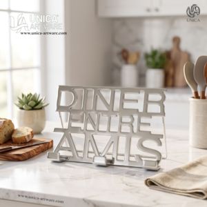 UNICA Aluminum Durable Adjustable Freestanding Metal Recipe Sign Rack Letter Holder Modern Kitchen Counter <b>Storage</b> Decor - Product Image 5