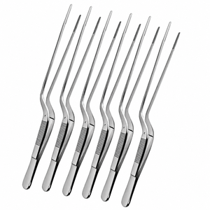 Pinces chirurgicales en acier inoxydable à pointe courbée, instrument manuel certifié CE Classe I pour salle d'opération - Product Image 6