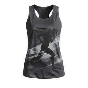 Ostriya Intl Women's Black Ribbed Knit O-<b>Neck</b> Tank <b>Top</b> Regular Length Minimalist Style Solid Color Breathable Eco-Friendly - Product Image 5