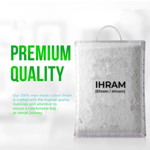 Toalla Hajj para Adultos, Color Personalizado, Algodón Transpirable de Secado Rápido, Elástica en Cuatro Direcciones, Ihram para Hombres - Product Image 3