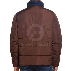 Veste matelassée personnalisée OEM, design sur mesure, hiver, col montant, écologique, respirante, logo sur le devant, haute qualité pour hommes - Product Image 2