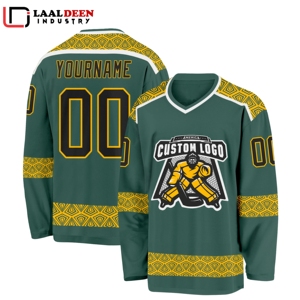 เสื้อฮอกกี้น้ำแข็งแบบซับลิเมชั่นสั่งทำพิเศษ ชุดทีมนานาชาติสำหรับผู้ชาย ผู้หญิง และเยาวชน ทรงพอดีตัว คุณภาพสูง - Product Image 1