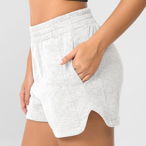 Wholesale Price <b>Women</b> High <b>Waist</b> Breathable Fleece <b>Shorts</b> Premium Fabric <b>Elastic</b> Quick Dry for Leisure Travel Everyday Comfort - Product Image 4