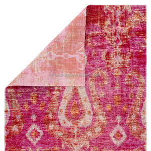 Tapis Ikat indiens traditionnels faits à la main tapis tuftés en soie de taille personnalisée conception nouée à la main pour la cuisine ou la chambre à faible coût - Product Image 1