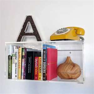 2025 High Capacity Modern Acrylic Book Newspaper Rack Standing Brochure <b>Shelf</b> New High Capacity Acrylic Modern Book Rack - Product Image 3