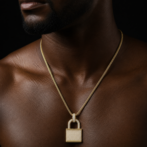 Wholesale Custom Iced Out Moissanite <b>Padlock</b> Pendant Necklace 925 Sterling Silver Hip Hop Jewelry for Men - Product Image 1