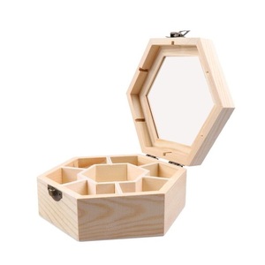 Handmade Wooden Masala Box Kitchen Spice Storage Container with Lid for Herbs Seasonings Salt <b>Pepper</b> Tea and Dry Fruits - Product Image 2