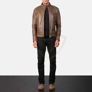 Chaquetas de Cuero Personalizadas con Logotipo Profesional para Hombre, Cuello Alto, Logotipo Frontal, Impermeables y Ecológicas - Product Image 6