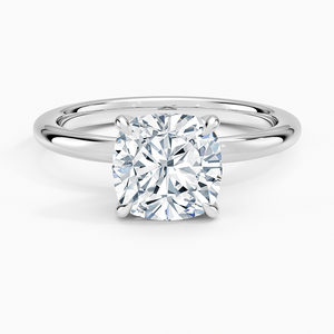 Bague BOJ 0146 en argent 925, taille coussin, sertissage à griffes Manon, solitaire, diamant 2 carats, couleur D, VVS1, Moissanite GRA, prix bas, en promotion - Product Image 1