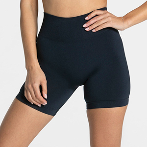 Shorts de sport taille haute sans couture pour femme, coupe ajustée, effet galbant fessier, très élastiques, pour yoga et fitness, grandes tailles - Product Image 1