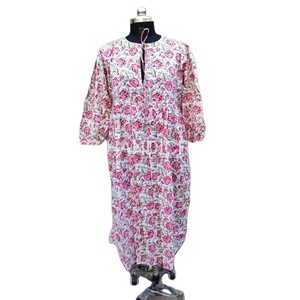 2023 ropa de lujo mujeres Boho playa diseñador vestido blanco Floral manga larga Maxi vestido verano algodón vestido - Product Image 1