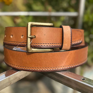 Cinturón Casual Hecho a Mano de Alta Calidad para Hombre con Hebilla de Hierro Bordada Estilo Western, 3.5cm de Ancho, 120cm de Largo, Diseño Elegante y Formal - Product Image 1