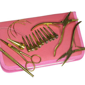 Kit d'outils multifonctions personnalisables en acier inoxydable pour extensions de cheveux avec pinces, logo et couleur personnalisés - Product Image 6