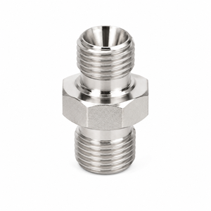 Acero al Carbono 1B Rosca Macho 60 °   Adaptador Reductor Hidráulico de Cono - 24 °   Conector Recto Cónico de Alta Presión de Acero al Carbono 1BC - Product Image 1