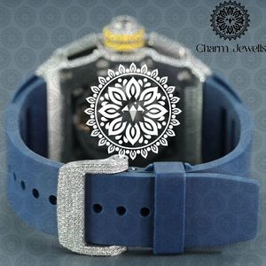 ชาร์ม จิวเวลส์นาฬิกาข้อมือผู้ชายสุดหรู ขนาด 40 มม. ระบบอนาล็อก กลไกอัตโนมัติ แสดงวันที่ ประดับเพชร สายสแตนเลสสีโรสโกลด์ - Product Image 4
