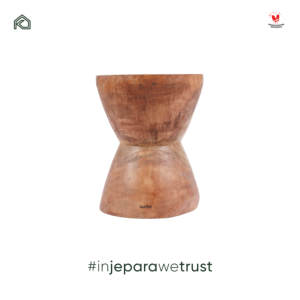 Tabouret d'appoint moderne en bois massif Damar Wabi Sabi, table d'appoint élégante pour salon, appartement, villa, atelier, hôtel - Product Image 4