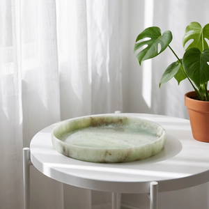 Plateau de service en résine haut de gamme, fait main, motif marbré, assiette décorative pour la maison, l'hôtel, le restaurant, design couleur unie <span class=keywords><strong>Mughal</strong></span> - Product Image 2