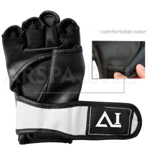 ถุงมือ MMA หนังแท้พิมพ์โลโก้ตามสั่ง สำหรับเด็ก ถุงมือ MMA แบบครึ่งนิ้ว - Product Image 4