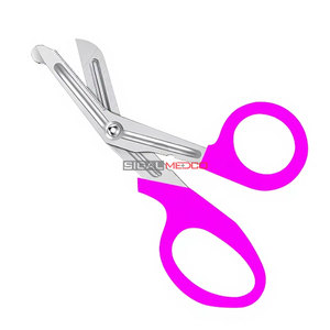 Ciseaux de traumatologie pour infirmières, 5,5 pouces, magenta, en acier inoxydable de qualité allemande, pour premiers secours, bandages et coupes d'urgence médicales - Product Image 3