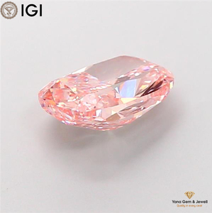 Bague pour femme en diamant CVD cultivé en laboratoire, taille coussin, 2,51 carats, certifié IGI, clarté VVS2, couleur rose vif fantaisie, pour usage quotidien - Product Image 3