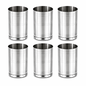 Lot de verres en acier inoxydable de qualité alimentaire, poli miroir, incassables, sans pied, pour la vente en gros - Product Image 6