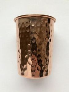 Copper Hammered Mug Straight Cup Drinking Cup Kitchen Use Bar Tools Metal Material - Product Image 2