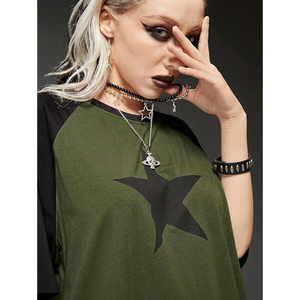 Women's Graphic <b>Y2k</b> <b>Shirts</b> Half Sleeve Drop Shoulder Crewneck Oversized T <b>Shirt</b> Tops - Product Image 4