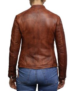 Blousons en cuir marron pour hommes, haut de gamme, à capuche, décontractés, hiver, couleur unie, respirants, fermeture éclair intégrale, personnalisables, OEM, vente en gros - Product Image 2