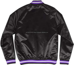 เสื้อแจ็กเก็ตผ้าซาตินสำหรับผู้ชายเสื้อแจ็กเก็ตลายปักโลโก้กระดุมสแนปขนสัตว์สำหรับฤดูหนาว - Product Image 2