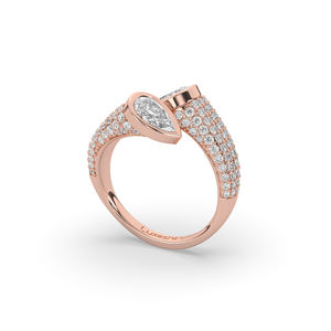 แหวนเพชรทรงลูกแพร์คุณภาพสูง 2.05 กะรัต ทอง 10K ดีไซน์ทันสมัย น้ำหนักเบา เรียบหรู ของขวัญหมั้นสุดพิเศษ - Product Image 5