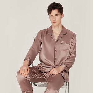 <b>Mens</b> Pocket Style <b>Pajama</b> <b>Set</b> Soft Comfortable Sleepwear Long Pants Night Clothing Breathable Lounge Wear Home Outfit - Product Image 3