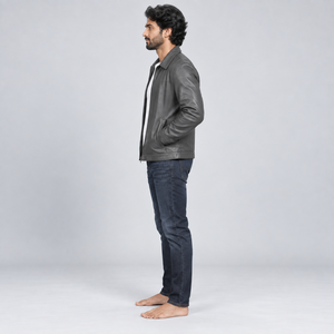 Veste en cuir tendance pour homme, conçue pour un style décontracté, avec un matériau résistant, une doublure intérieure douce et une coupe moderne, confortable et élégante. - Product Image 2